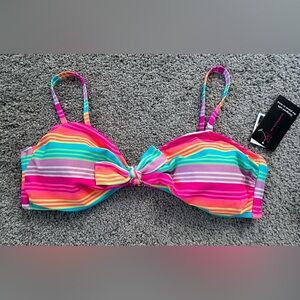 No Boundaries Multicolor Bikini Top, Size XL (15-17), NEW With Tags